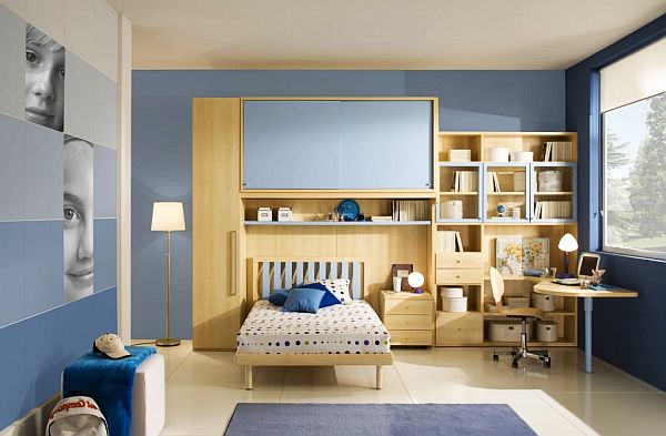 chambre-ado-garçon-raie-bleu-design-idée