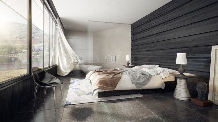100 idées pour le design de la chambre à coucher moderne Décor Paroi Baignoires