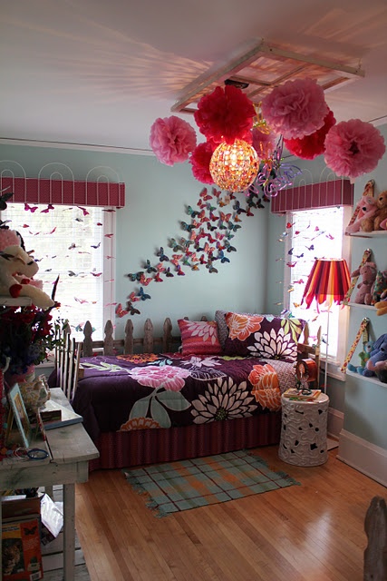 chambre-de-fille-ado-papillons-déco