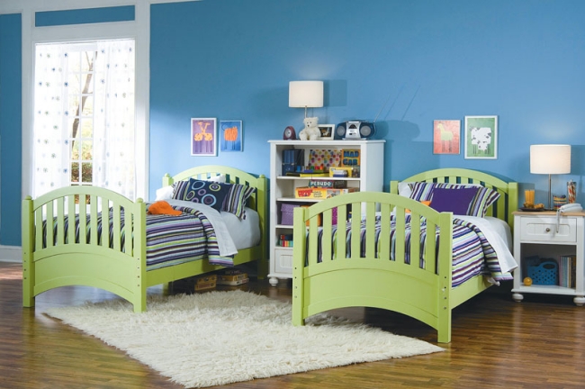 chambre-deux-garçons-bleu-vert-clair-lits-gumeaux