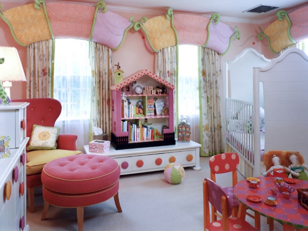 chambre-enfant-déco-rose-coquette chambre d'enfant