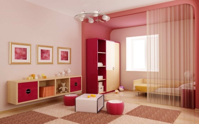 chambre-fille-ado-enfant-couleurs-framboise-pastèque-ivoire-beige