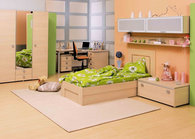 chambre-neutre-mobilier-bois-clair-vert-pomme