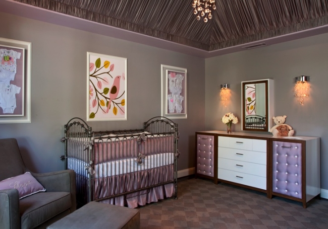 chambre-pour-bébé-luxe-décoration-murale-originale