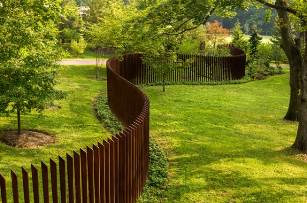 clôture-jardin-design-bois-domino-marron