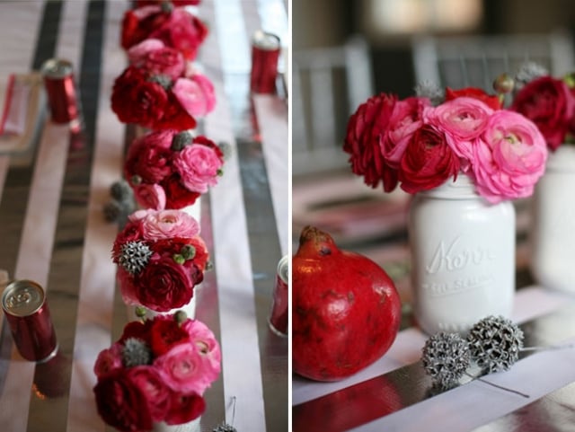 décoration-pot-confiture-peints-vases-fleurs pots de confiture décoratifs