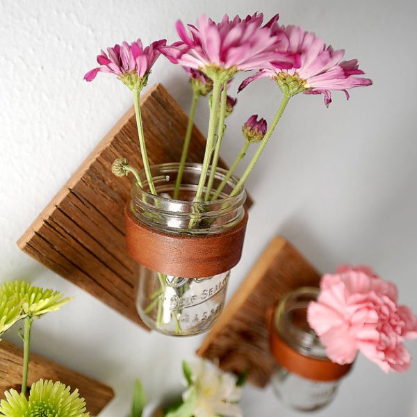 décoration-pot-confiture-vases-verre-fleurs pots de confiture décoratifs
