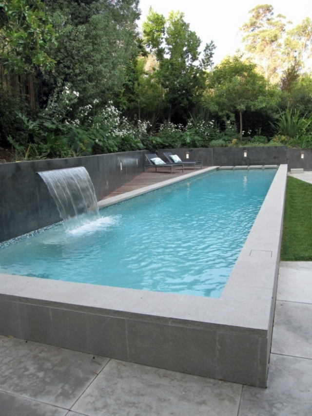 design-piscine-hors-sol-rectangulaire-natation piscine extérieure