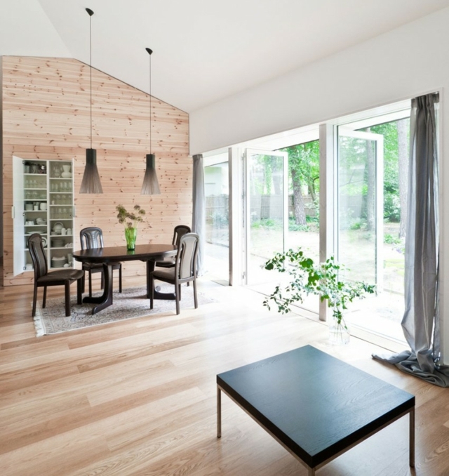 design-revêtement-mural-parquet-stratifié-plancher-table-chaise-bois