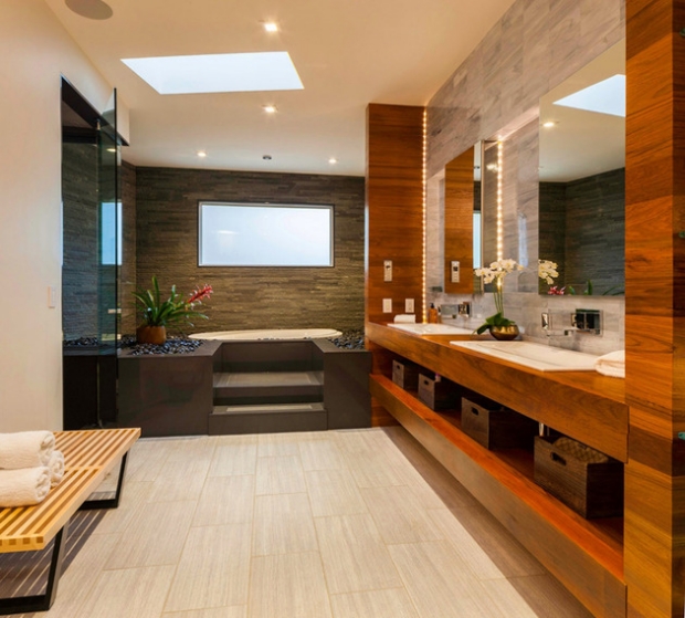 design-salle-bain-différents-matériaux-carrelage-marbre-pierre-bois