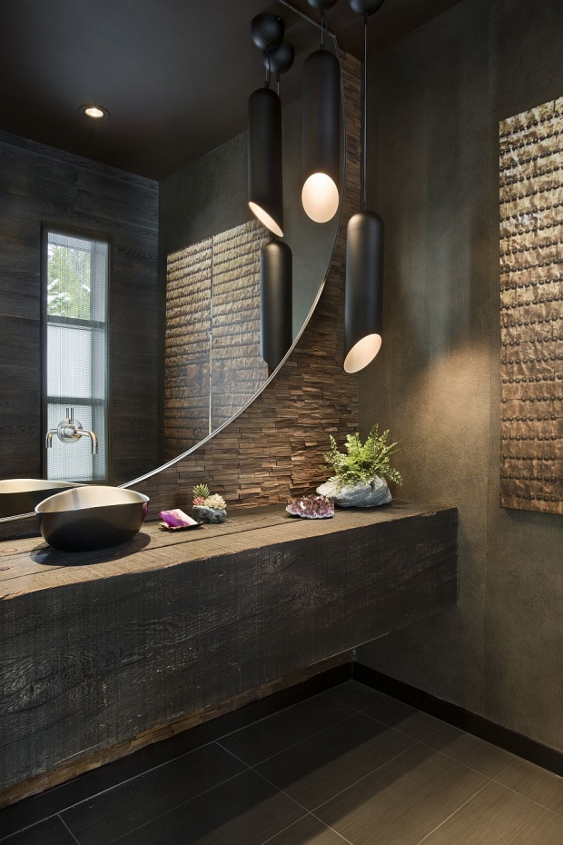 design-salle-bain-matériaux-naturels-pierre-bois-brut-vasque-éclairage-moderne