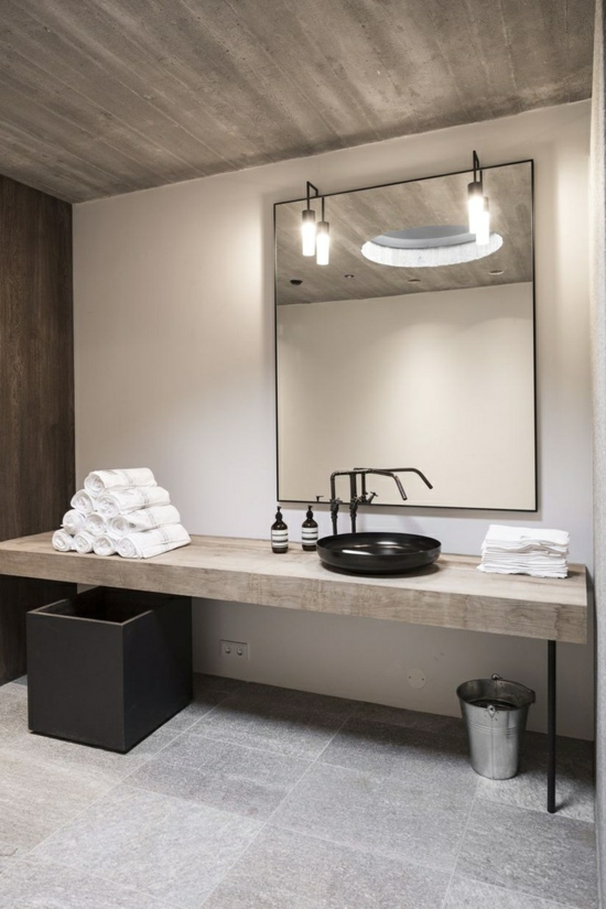 design-salle-de-bains-moderne-carreaux-granit-évier-noir-rond