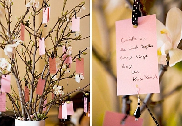 décoration de mariage faire-soi-même-arbre-voeux-accrocher