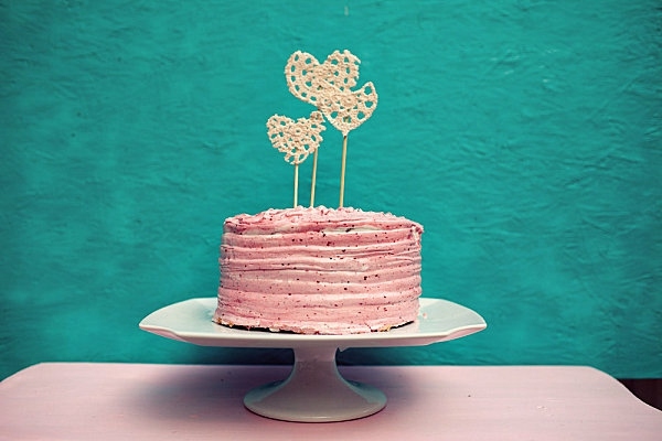 décoration de mariage gâteau-coeurs-dentelle-sucre