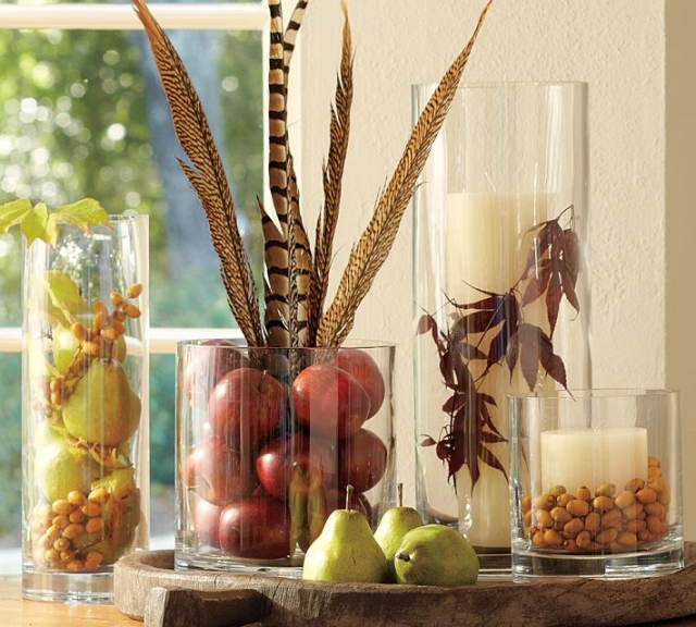 idées-décoration-vases-fruits-verre Accessoires pour la maison