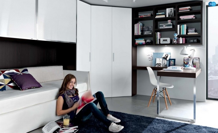 101 idées pour la chambre d'ado déco et aménagement Bureau ado avec rangement
