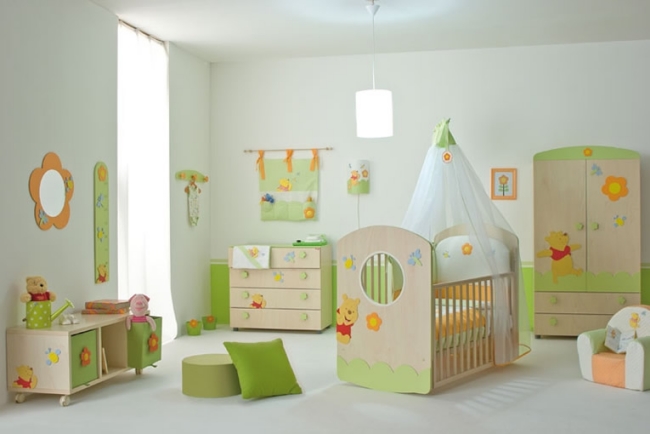 idé chambre de bébé moderne chambre-de-bébé-moderne-vert-lit-de-ciel