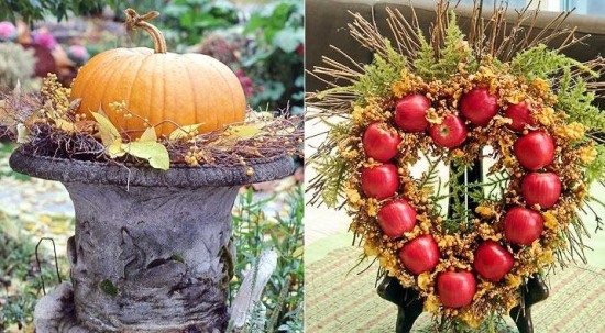 idées-de-déco-automnales-originales-couronne-de-porte-coeur-pommes-citrouilles