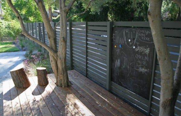 innovant-clôture-design-tableau-noir clôture de jardin