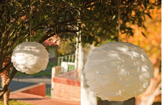 lanterne en papier dentelle-déco-romantique-fête-jardin