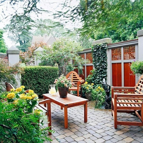 lattice-bois-jardin-éléments-déco-mobilier-patio