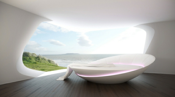 lit-forme-moule-bord-ocean  chambre à coucher moderne
