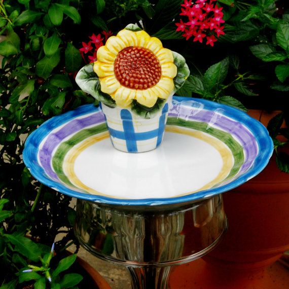mangeoire-papillons-assiette-porcelaine projets pour l'extérieur DIY