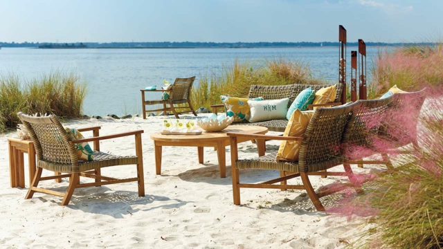 mobilier-extérieur-bois-rotin-plage-table-canapés