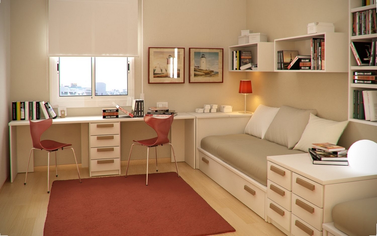mobilier-pour-petite-chambre-ado-couleurs-chaudes-visualisation-Sergi-Mengot
