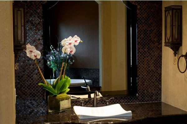 orchidée-blanche-salle-bains-style plantes dans la salle de bains