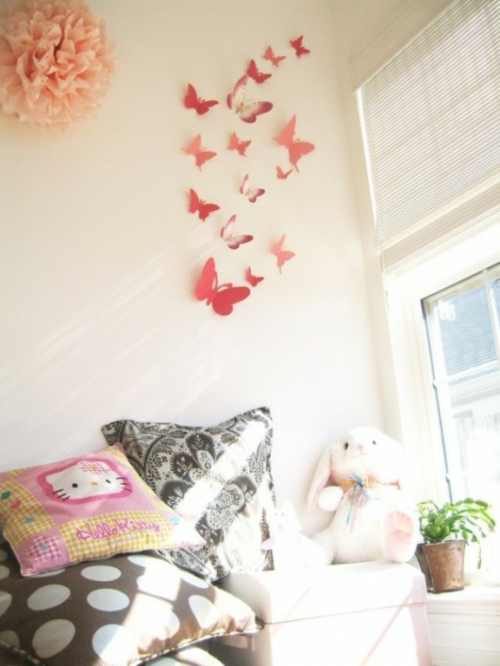 papillon-mur chambre de bébé originale