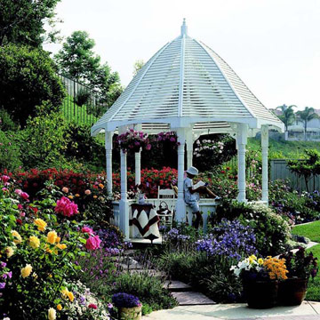 pavillon de jardin bois-blanc-toit-lamelles-climat-chaud