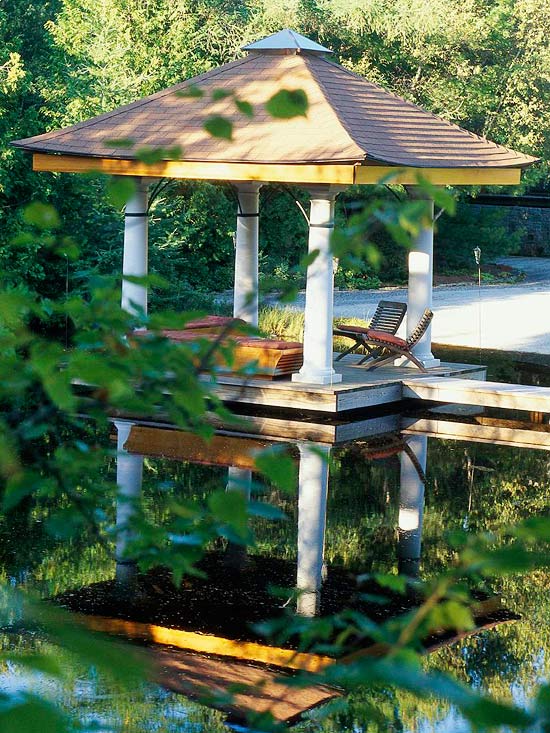 pergola-jardin-flottante-idée-innovante pergola sur la terrasse