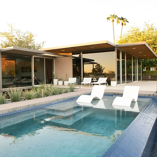 piscine de jardin enterrée style-minimaliste-design-moderne