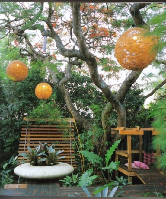 plantes-jardin-lampions-jardin-orange-déco aménager le petit jardin