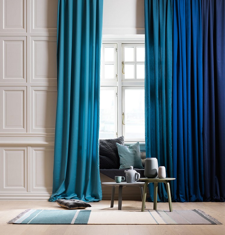 rideaux pour la salle de séjour -nuances-bleu-intense