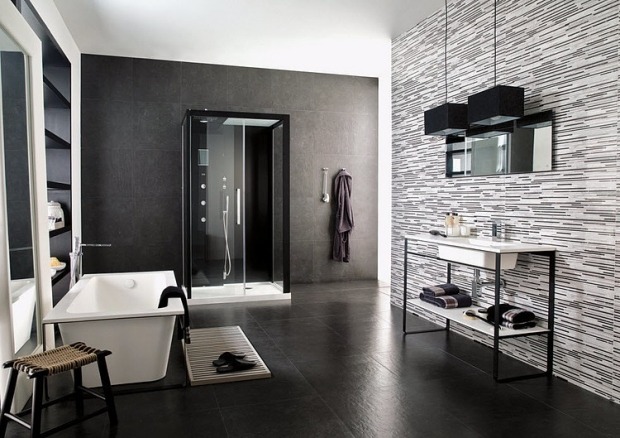 salle-bain-ultramoderne-style-graphique-mosaïque-murale-déco