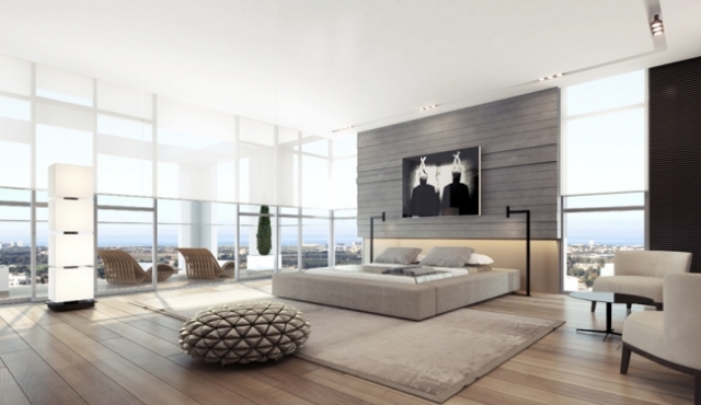 style-moderne-chambre-coucher-grande-claire chambre à coucher moderne