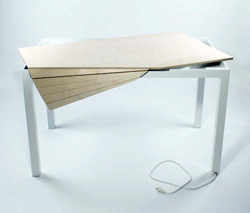 bureau multifonction tambour-table