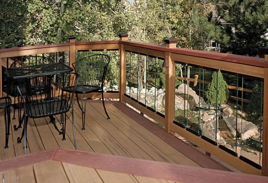terrasse-balustrade-bois-verre-vue balustrade pour terrasse