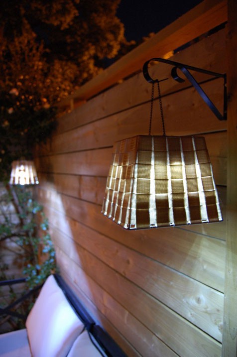 éclairage extérieur moderne lampe-pendante-palissade-jardin