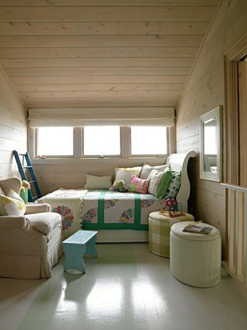 aménagement-petite-chambre-coucher-idées-meubles-bas Aménager une petite chambre