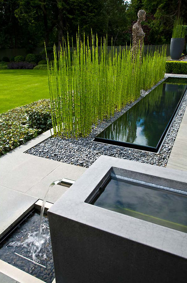 aménagement-extérieur-ultramoderne-pièce-d'eau-bassin-herbes-décoratives