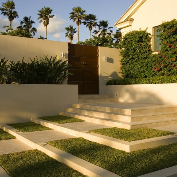 aménagement-paysager-porte-jardin-escalier-plantes
