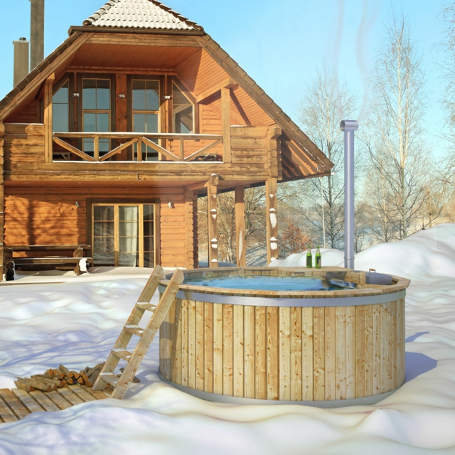 bain scandinave bois-clair-hiver-chalet-neige