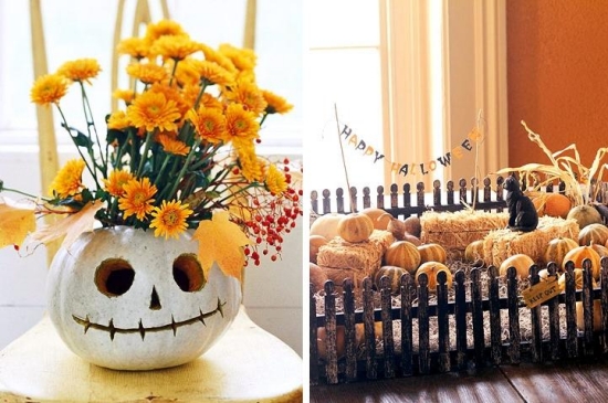bricolage-Halloween-idées-faciles-créatives-vase-fleurs-citrouille