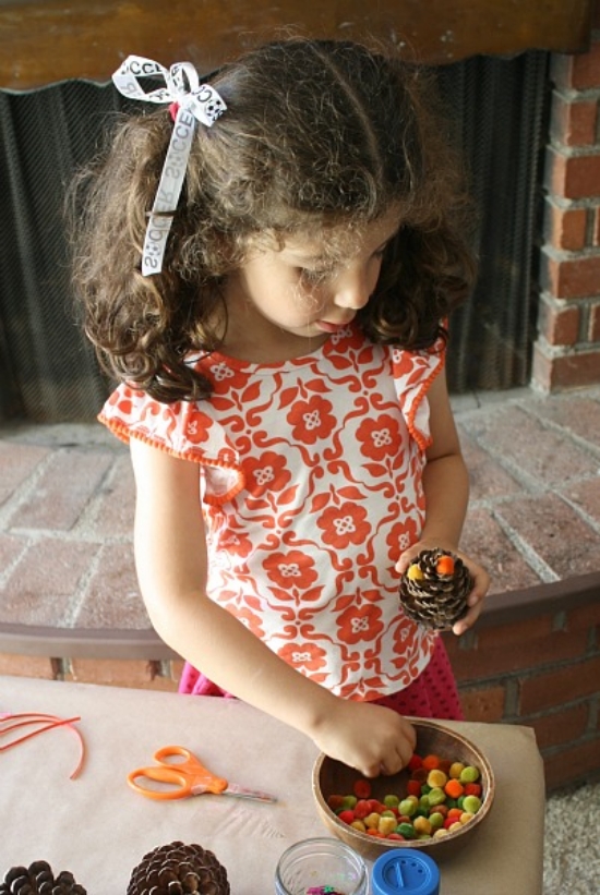 bricolage facile pour enfants cônes-boules-prossecus-créatif