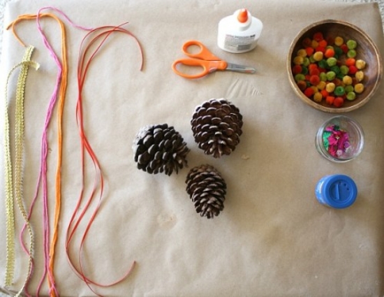 bricolage facile pour enfants cônes-matériaux-nécessaires