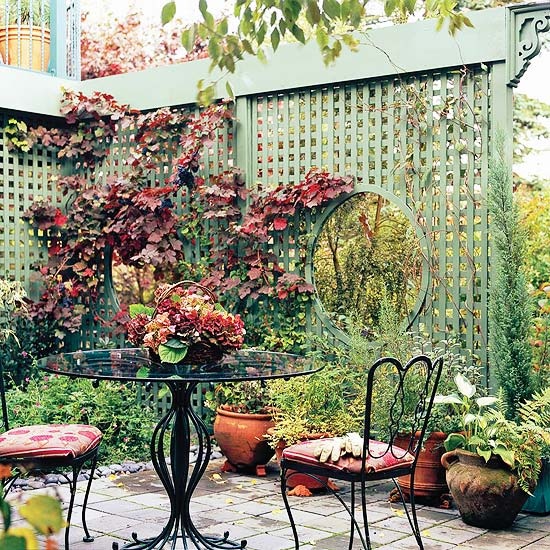 brise-vue-installer-jardin-intimité-mur-treillis-plantes-grimpantes