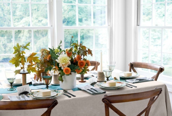 centre-table-bouquet-fleurs-idées-fête-automnale